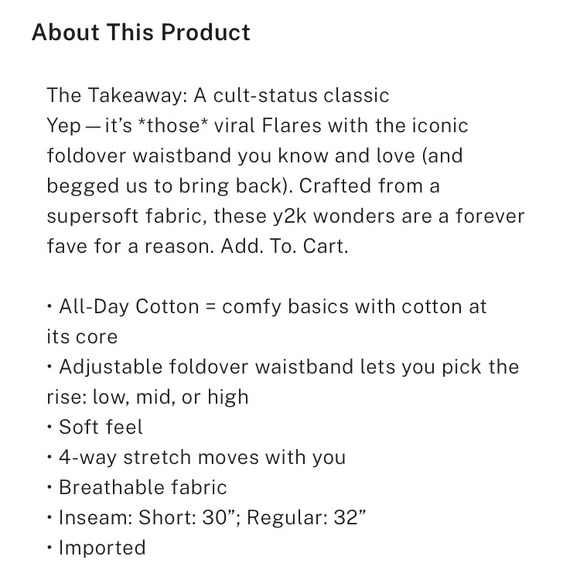 ⚡️VS Pink ✨bling✨ limited edition foldover cotton flare leggings sz XL NWT - Picture 9 of 9